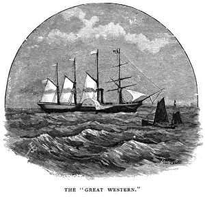 Brunel Prints: Brunels SS Great Western at sea