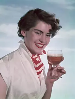 Brunette with Beer