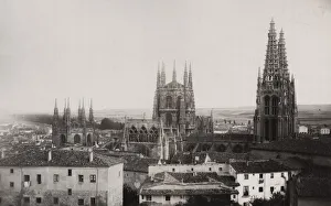 Brurgos, Spain, with of the city and cathedral