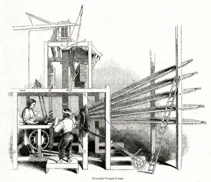 Brussels Carpet Loom, Glasgow 1843