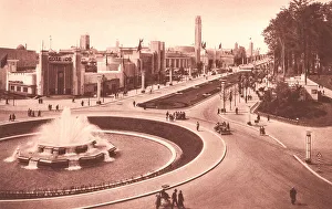 Bruxelles Prints: Brussels Expo 1935, Centenary Avenue