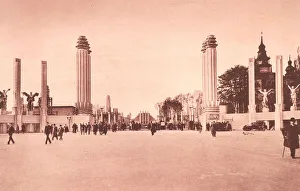 Bruxelles Prints: Brussels Expo 1935, Centenary Entrance