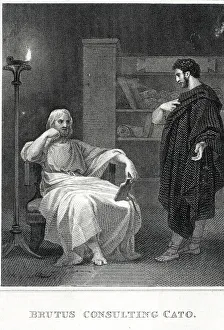 Cato Prints: Brutus consulting Cato