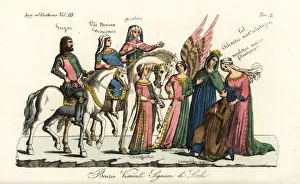 Images Dated 16th August 2019: Bruzio Visconti meeting the Virtues