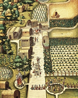 Admiranda Gallery: BRY, Theodor de (1528-1598). ndian Village Secota