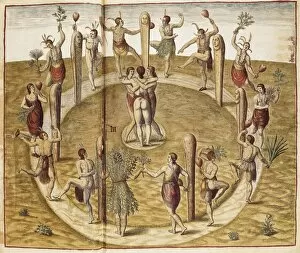 Admiranda Gallery: BRY, Theodor de (1528-1598). Ritual friendship dance
