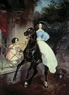 Karl Collection: BRYULLOV, Karl. The Horsewoman