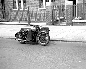 BSA motorcycle with sidecar