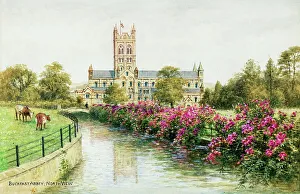 Purple Prints: Buckfast Abbey, north view, Dartmoor, Devon