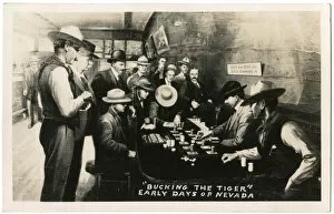 Nevada Collection: Bucking the Tiger, early days of gambling in Nevada, USA