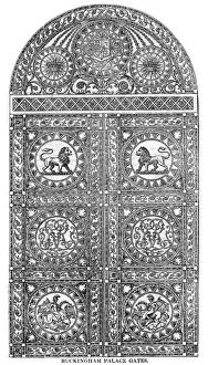 Applied Prints: Buckingham Palace gates, 1835