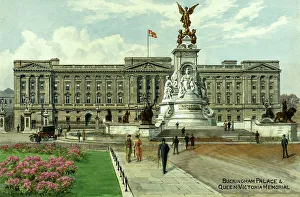 Buckingham Palace and Queen Victoria Memorial, London