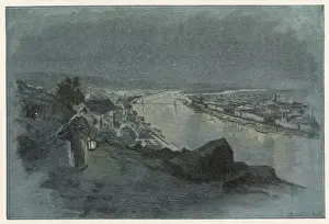 C1895 Prints: Budapest / By Night C1895