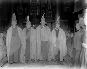 Autonomous Prints: Buddhist priests at a ceremony in a Temple in Kashgar