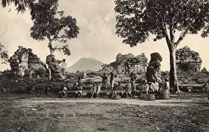 Jakarta Prints: Buddhist temple near Prambanan, Central Java, Indonesia