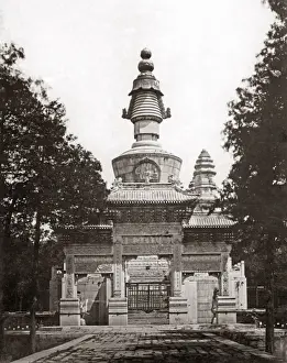 Buddhist temple, Peking, Beijing, circa 1880s