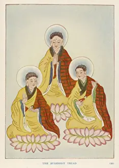 Triad Prints: Buddhist Triad