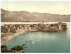Dalmatia Prints: Budua, general view, Dalmatia, Austro-Hungary