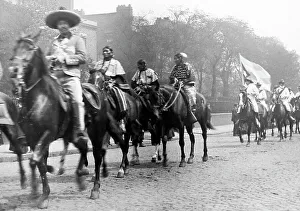 Part of Buffalo Bill's parade, probably Liverpool in 1903