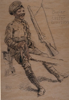 Charcoal Gallery: Bugler, Ulster Division