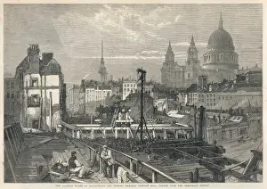 Building Blackfriars Station, City of London