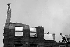 Building demolished manually, Bromley, Kent