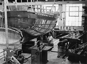 Building a fishing boat, St Ives, Cornwall