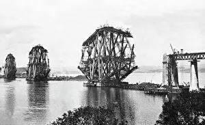 Building of the Forth Railway Bridge Victorian period