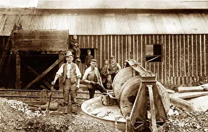 Clough Prints: Building mortar mill for Clough Bottom Reservoir, Rossendale