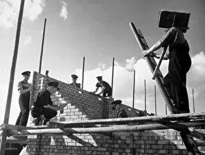Builder Prints: Building a new NFS fire station, Rudolph Road, Bushey, WW2