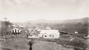 Artisans Prints: Building Panama canal, Artisans houses
