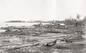 Attempt Prints: Building Panama canal, Canal basin, Colon