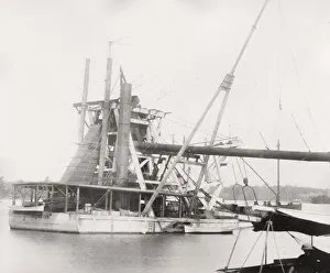 Attempt Prints: Building Panama canal, dredger