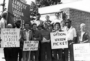 Picket Collection: Building workers dispute, Lambeth, South London