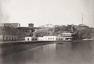 Buildings on the shore at Aden, Yemen