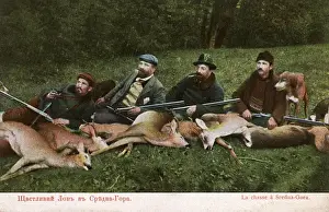 Gora Prints: Bulgarian hunting party and their bag