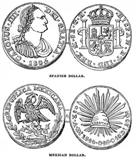 Dollars Prints: Bullion Office. Bank of England. Spanish dollars and Mexican