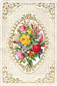 Padded Prints: Bunch of flowers on a greetings card