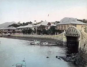 Nagasaki Prints: The Bund, Nagasaki, Japan, circa 1880s. Date: circa 1880s