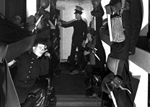 Images Dated 28th November 2011: Bunk beds at New Cross LFB sub-station, London, WW2