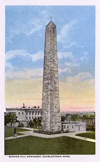 Bunker Prints: Bunker Hill Monument, Charlestown, Massachusetts, USA