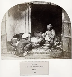 Bunnea, Hindoo tradesmen, Delhi, shopkeepers