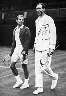 Bunny Austin and Lyttleton Rogers at Wiimbledon Bunny Austin and Lyttleton Rogers at Wiimbledon