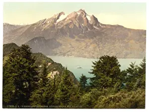 Burgenstock Prints: Burgenstock and Pilatus, Lake Lucerne, Switzerland