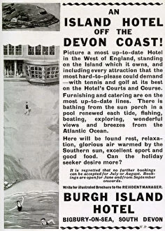 Hotels Collection: Burgh Island Hotel advertisement
