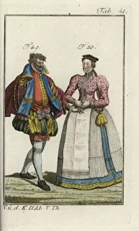 Burgher Collection: Burgher and woman of Nuremberg, 1577