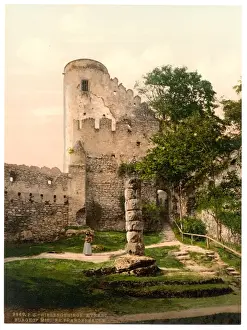 Burghof and Prangersaule, Kynast, Riesengebirge, Germany