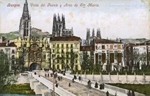 Burgos Gallery: Burgos, Spain - The Bridge and Arch of Santa Maria