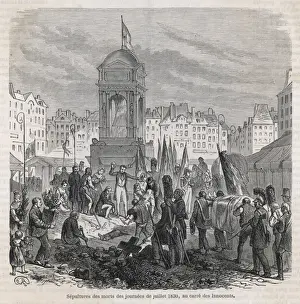 Juillet Prints: Burial of 1830 Victims