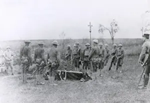 Casualty Prints: Burial of early American casualty, France, WW1